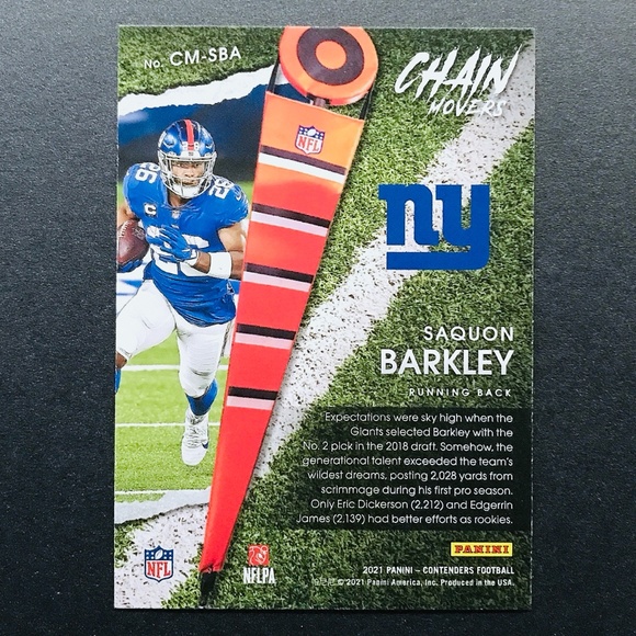 Saquon Barkley - 2021 Panini Contenders Chain Movers #CM-SBA - Picture 2 of 2